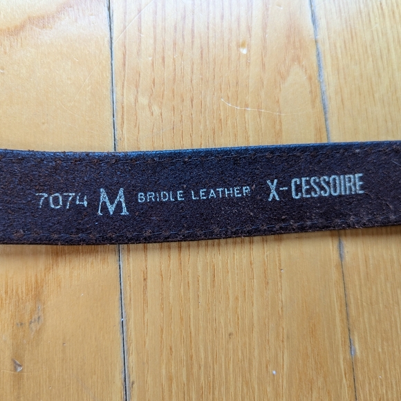 🌷 Vintage - Brown leather belt with side stitch - Picture 5 of 5